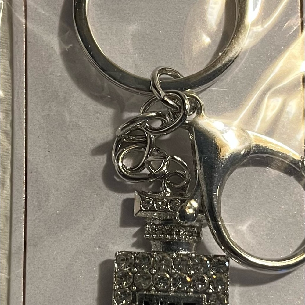 Rhinestone Silver Keychain Nwt - image 3